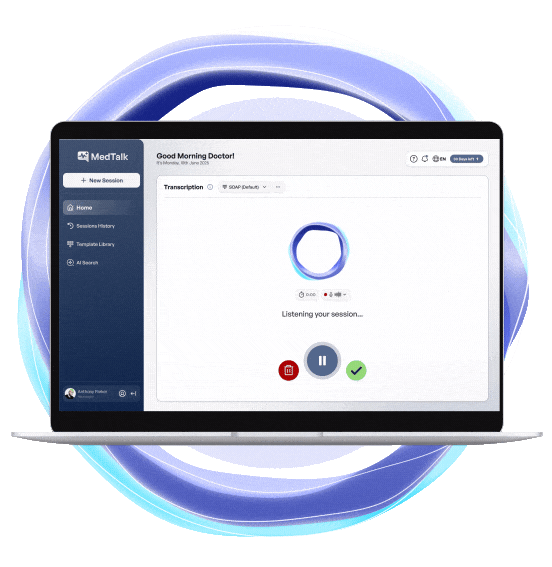 MedTalk AI Scribe UI