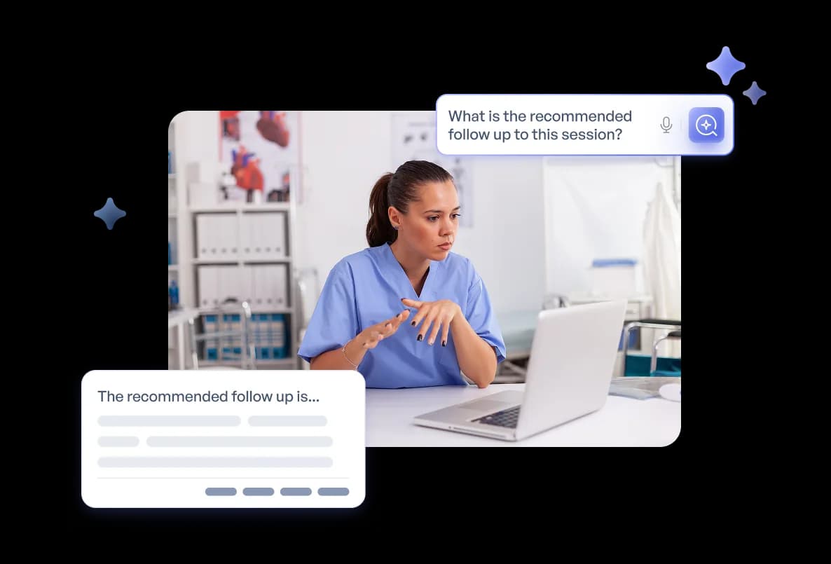 Clinician using MedTalk AI's ambient documentation assistant