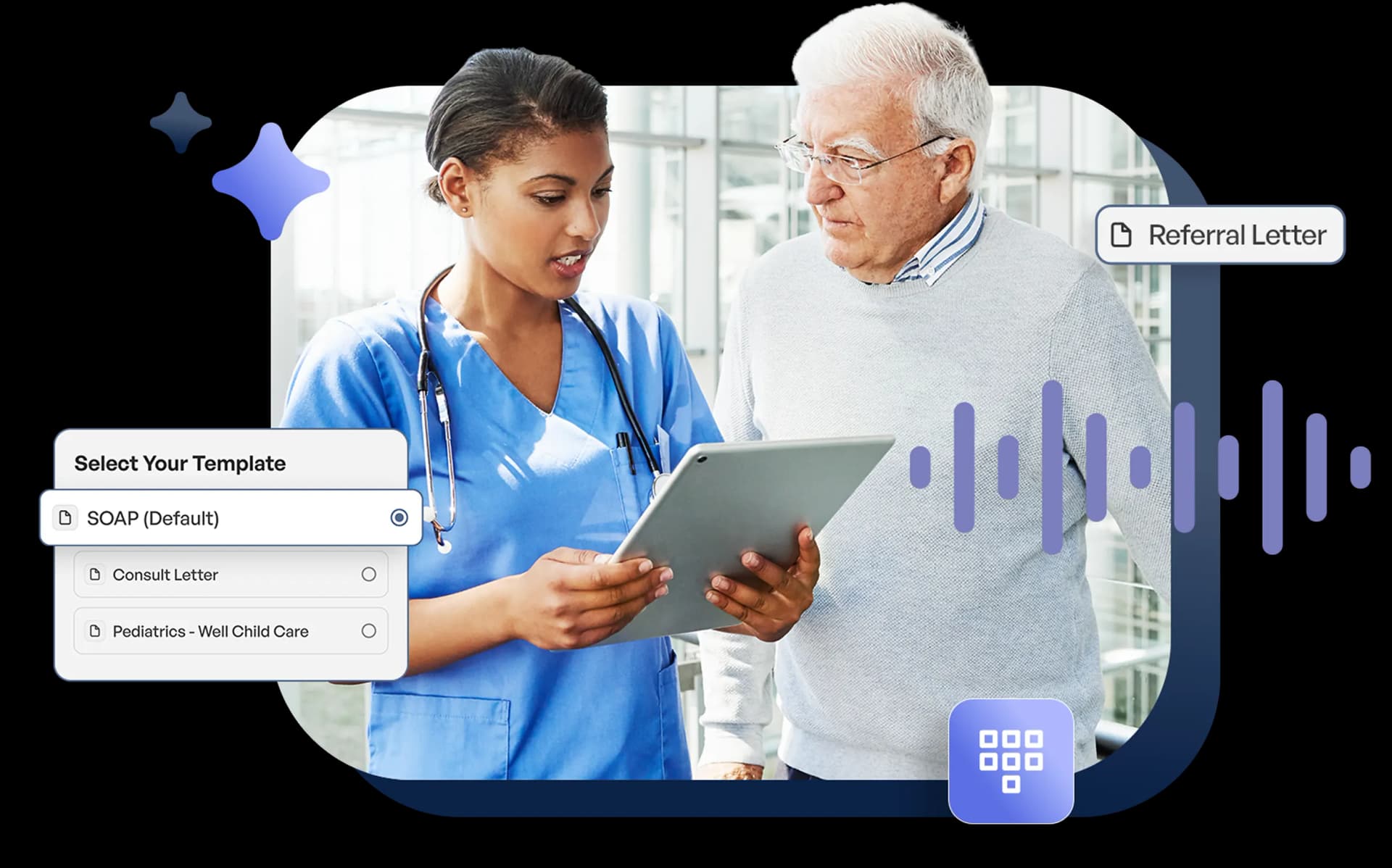 MedTalk AI clinical notes interface