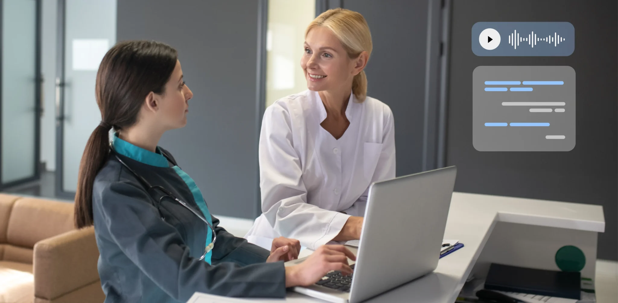Customer service representatives helping customers